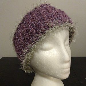 Custom crocheted upcycled cashmere head wrap